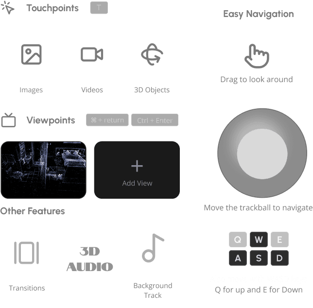 Captures Studio - Virtual Tours and 3D Story Telling Controls Preview
